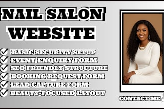 nail salon website, beauty salon website, nail studio website, spa website
