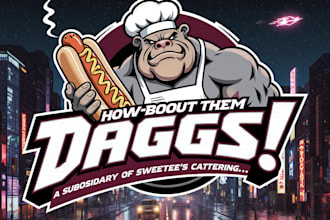 design high quality hot dog logo with my own creative thinking