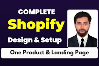 design, redesign, customize shopify store, landing page, one product store setup