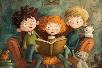 children story book illustration children story book