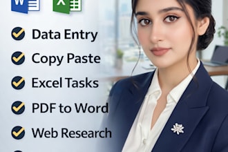 be your data entry expert for fast and error free work