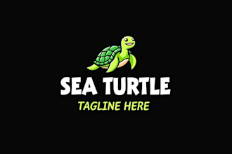 make eye catching sea turtle logo design just in 12 hours