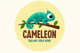 make different chameleon logo with express delivery
