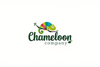 make an amazing chameleon logo with unlimited revision