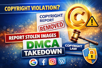 report stolen images dmca copyright takedown safely legally