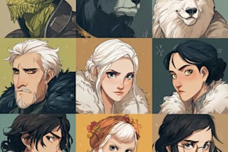 draw your fantasy character from dnd or video game for you