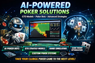 build ai poker simulations, ai poker bots and gto models for clubgg