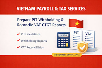 handle vietnam monthly vat and pit payroll tax filing