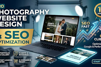 build photography website design, portfolio website for photographers