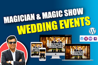 design magician and magic show, wedding events website