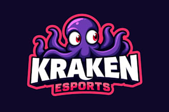 design awesome kraken octopus logo  only 15 hours