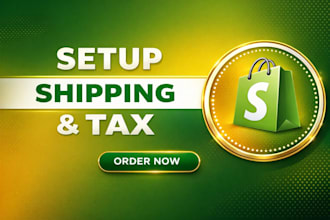 setup shopify shipping and shopify tax for domestic and international