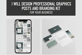 professional social media posts branding kit for  business
