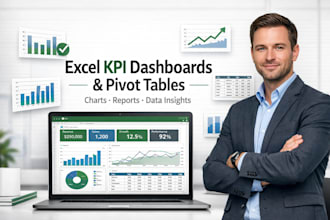 create KPI and excel dashboard pivot tables and chart