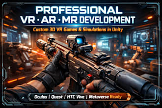 build custom vr or ar app 3d vr game for vr simulation metaverse oculus unity