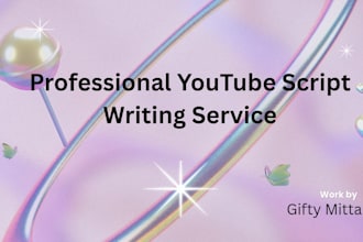 write storytelling script for youtube channel