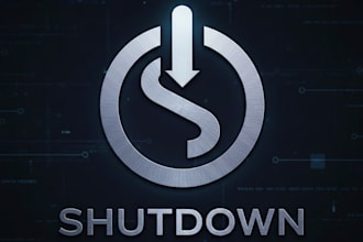 design a bold and modern shutdown logo