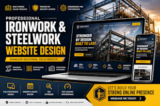 build a seamless ironwork steelwork industry website scaffolding website