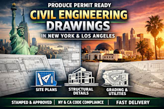 produce permit ready civil engineering drawings in new york and los angeles