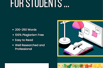 write 200 to 250 words educational articles for students