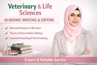 write and edit veterinary and life science research articles professionally