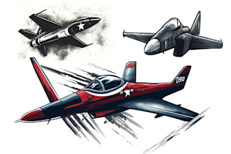 design high quality vintage fighter jet