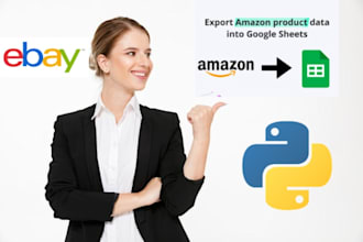 scrape products data from amazon, ebay and shopify stores