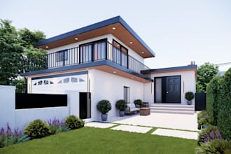 convert 2d sketch to 3d architectural design and render