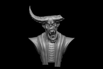 sculpt 3d printable character or miniature