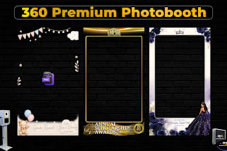design custom 360 photobooth overlays and strip template