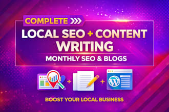 provide local seo and blog writting