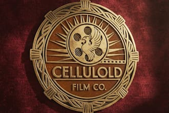 design a creative and cinematic celluloid logo