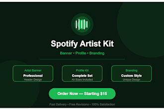 design a professional spotify banner and artist profile kit
