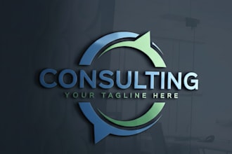 design consulting, finance, accounting, financial logo