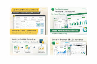 create professional power bi and excel dashboards for your business