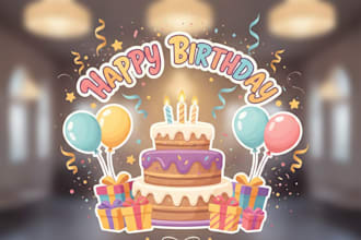 design a fun and memorable birthday logo
