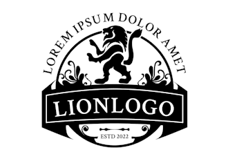 do high quality vintage lion king logo