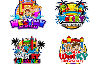 design modern bounce house logo