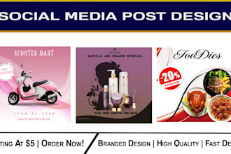 do design advertising posts for business, cafe or products