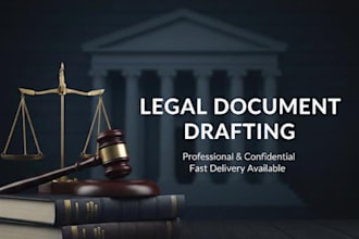 draft legal notice, agreement, contract and affidavit professionally