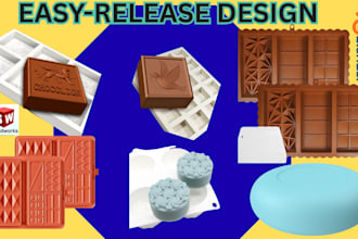 design 3d silicone molds, custom chocolate molds, and soap molds for 3d printing