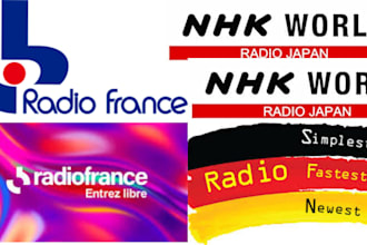 promote your song or ads organically on japan and germany, france radio station