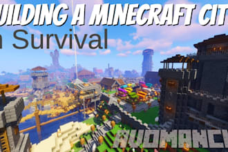 custom minecraft city map spawn build survival adventure builder, lobby fast map
