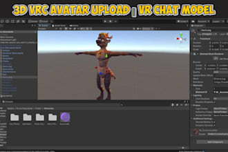 upload vrc avatar, 3d VR character model, rig vr chat world, vrchat game upload