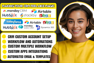 optimize integrate hubspot crm monday crm airtable automation stackby zoho crm