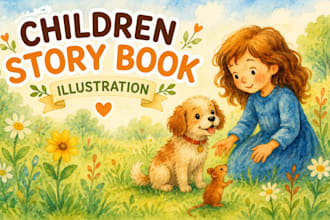 children story book illustration children story children story book illustration