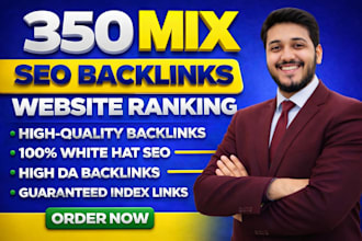 create 350 powerful dofollow seo backlinks for google ranking, link building