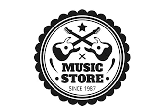 design professional dj, band, music logo