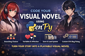 code your visual novel using renpy