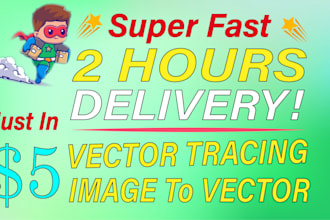 urgent vector tracing and convert image to vector in 2 hours